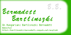 bernadett bartlinszki business card